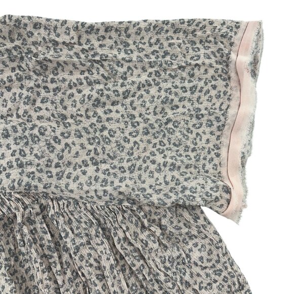 White Birch Leopard Print Babydoll Blouse - Picture 6 of 9